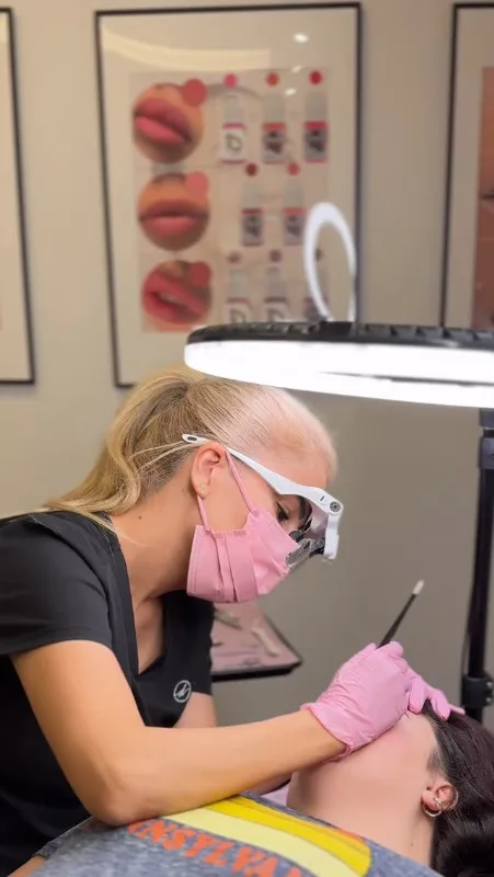 Brow session in progress — from the Dr Browz Instagram