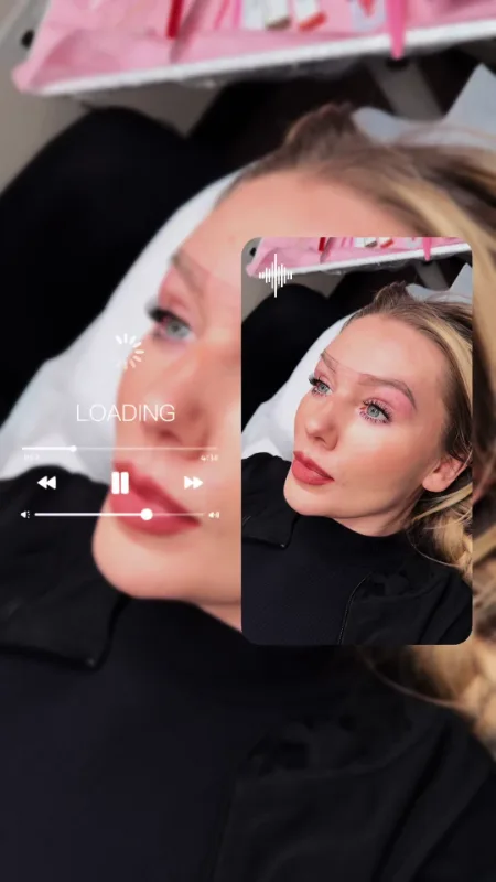 Nano brows in progress — from the Dr Browz TikTok